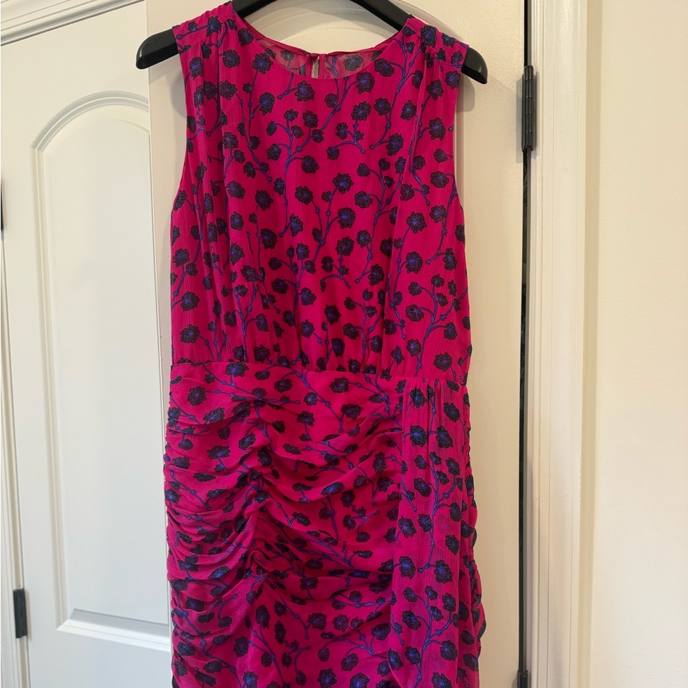 Diane Von Furstenberg Pink and Blue Floral Dress